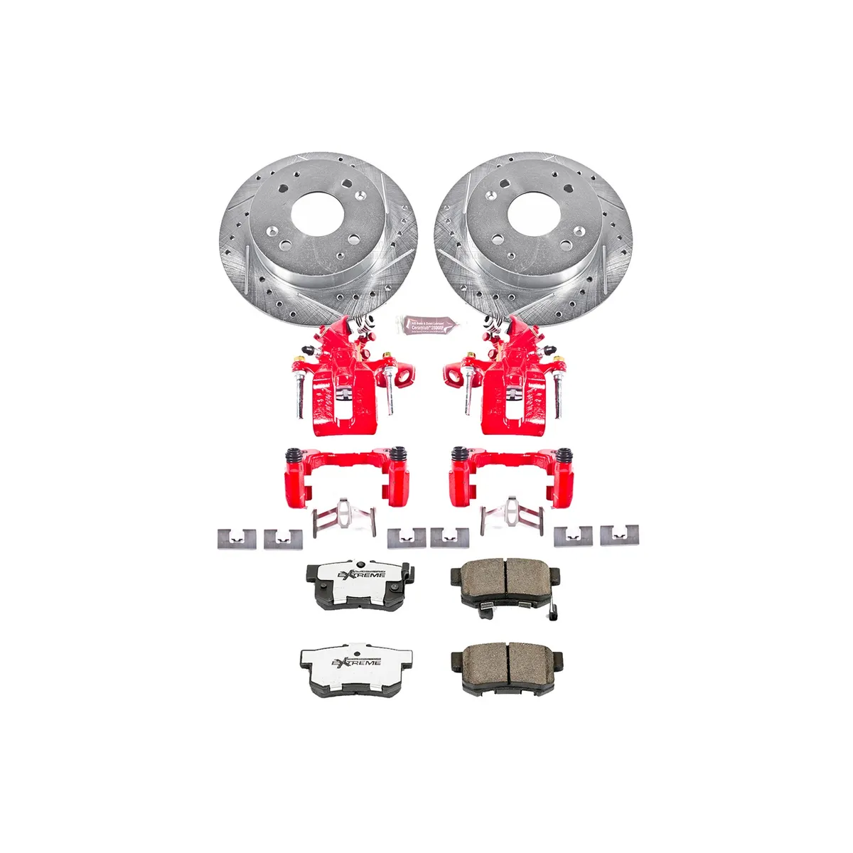Z26 Street Warrior Upgrade Kit: Drilled/Slotted Rotors; Carbon-Fiber Ceramic Pads; Powder Coated Calipers product image