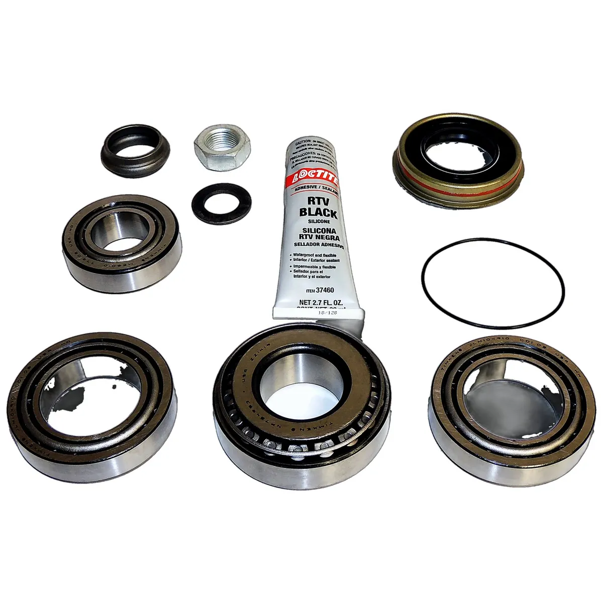 Differential Overhaul Kit; Rear; Incl. Bearings/Seals/Pinion Washer and Nut and RTV; For Use w/Dana 44; product image
