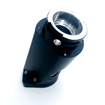 DRAG RACE SOLUTIONS Billet Water Filler Neck - Angled Black