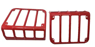 Steinjager Steinjäger Exterior Accessories Wrangler JK 2007-2018 Light Guards Rear Red Powder Coated Stainless