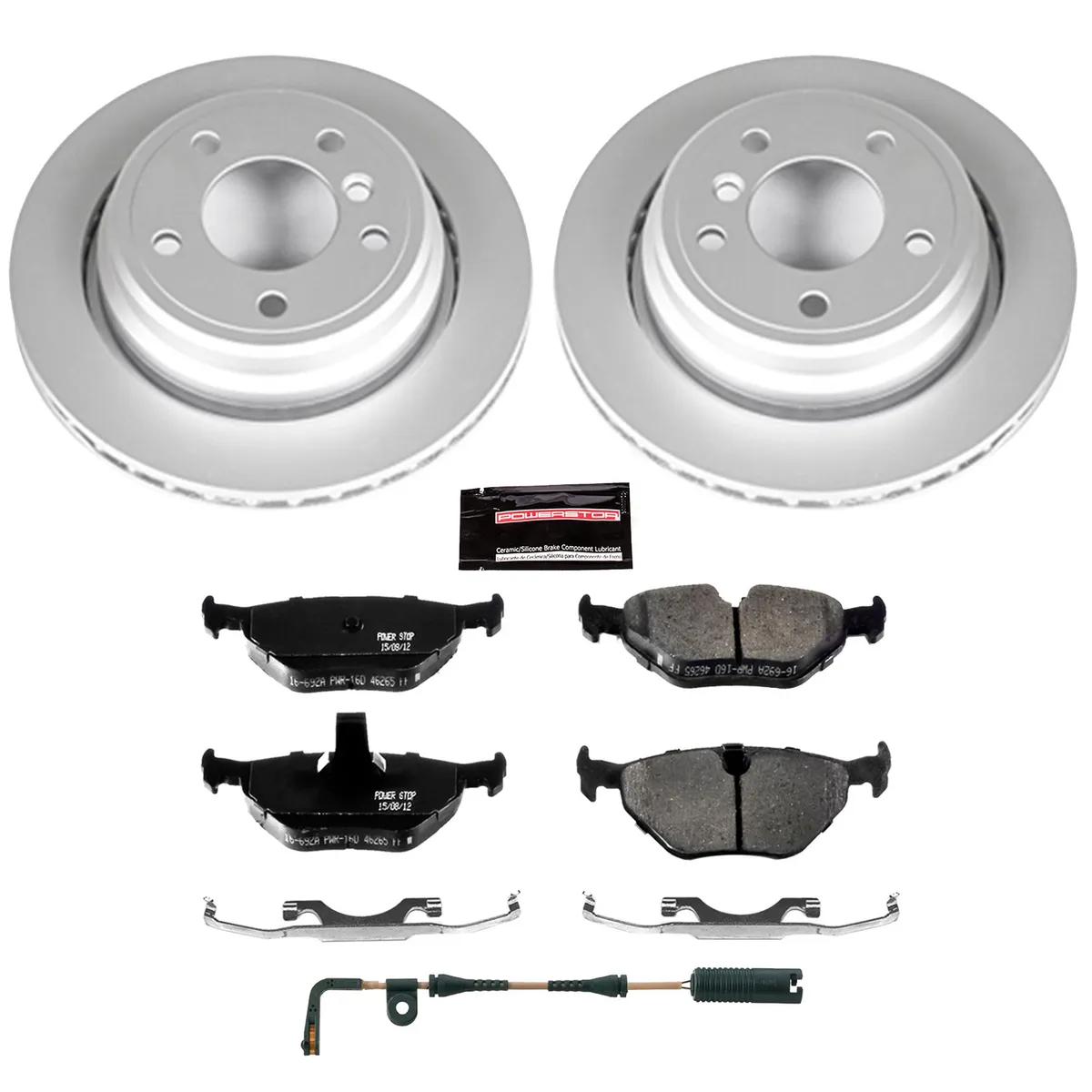 Z23 Sport Geomet Coated Rotor Kit For European Vehicles: Genuine Geomet Fully Coated Rotors; Carbon-Fiber Ceramic Pads W/Hardware; Pad Sensors product image