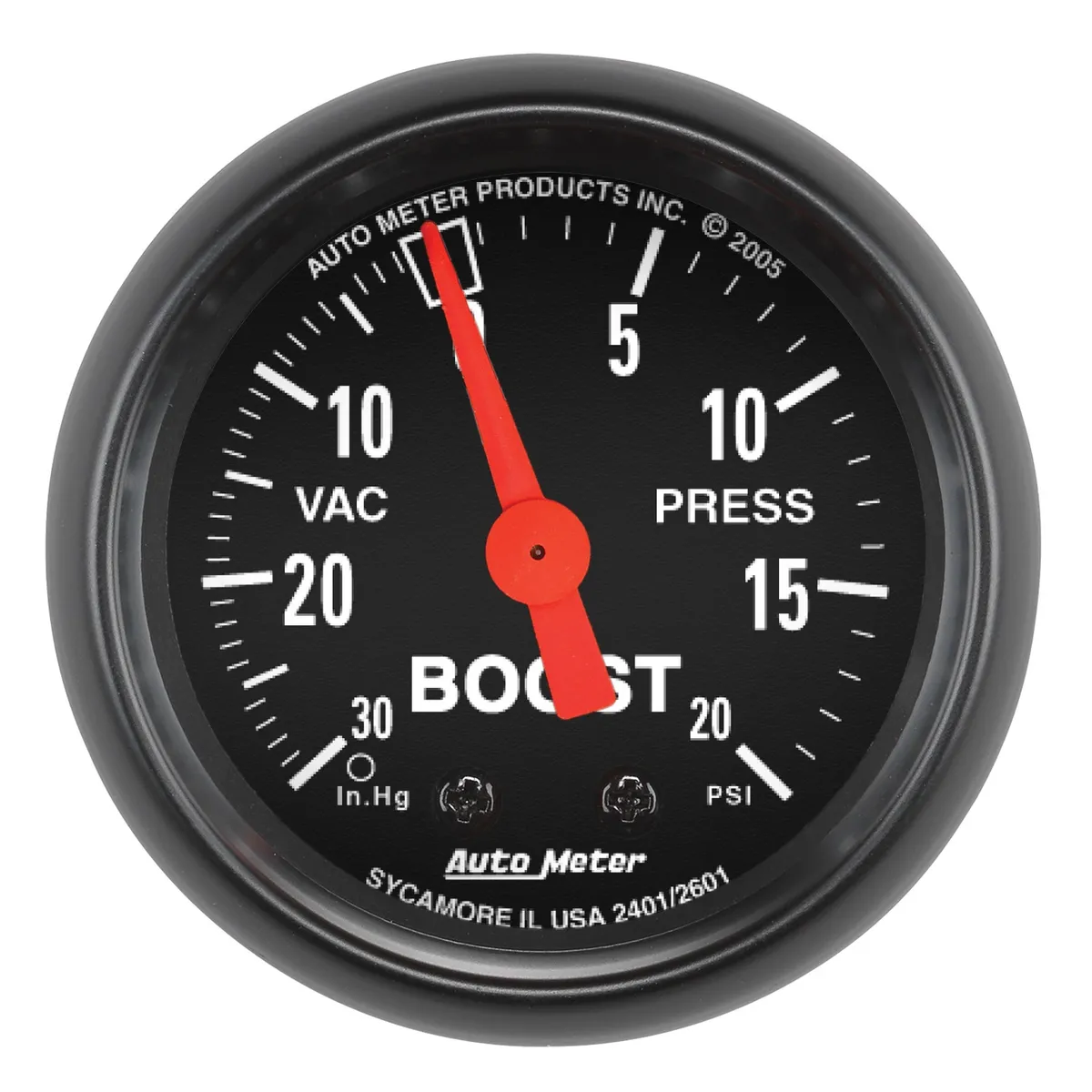 Gauge, Vac/Boost, 2 1/16", 30inHg-20psi, Mechanical, Z Series product image