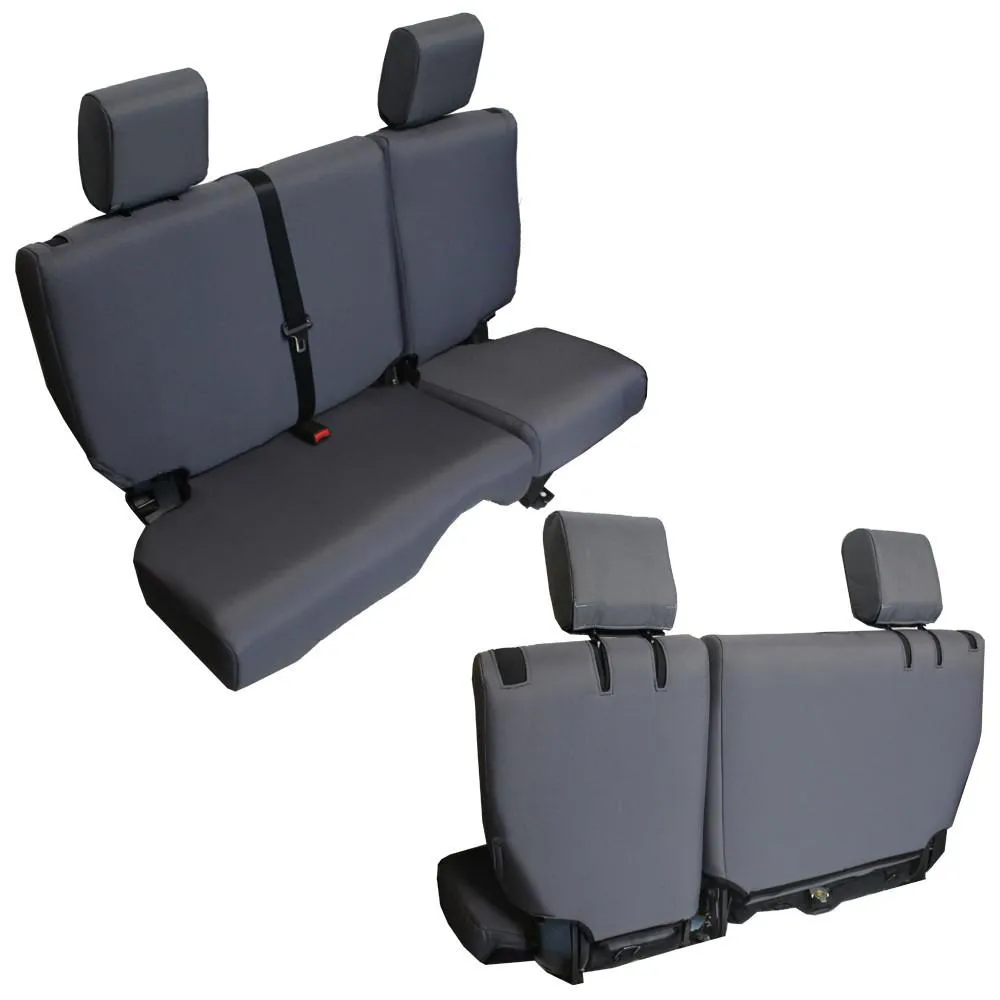 Jeep JKU Base Line Performance 4 DR Rear Split Bench Seat Covers 13-18 Wrangler JK Graphite Bartact product image