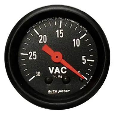 AutoMeter Gauge, Vacuum, 2 1/16", 30inHg, Mechanical, Z Series