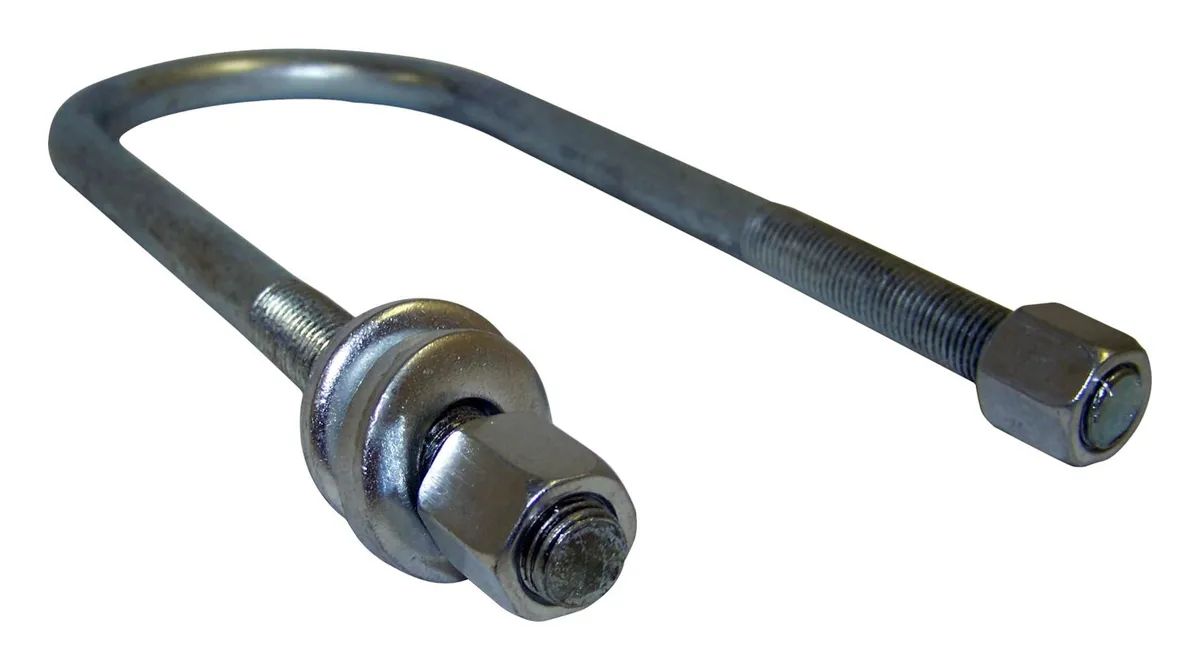 U-Bolt 1945-1949 CJ-2A, Rear (4 Required);1948-1953 CJ-3A, Rear (4 Required);1953-1968 CJ-3B, Rear (4 Required);1967-1971 C101 Commando, Rear (4 Required);1947-1965 Pickups, Rear (4 Required);1946-1964 Station Wagons, Rear (4 Required);1948-1963 Sed product image