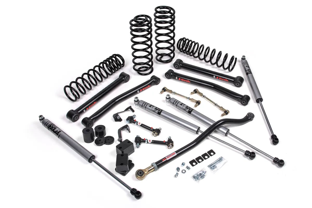 2018-2024 Jeep Wrangler JL J-Konnect 3.5 Inch Lift Kit 4 Door w/Fox Adventure Series Shocks HD Rate Coils JSPEC product image