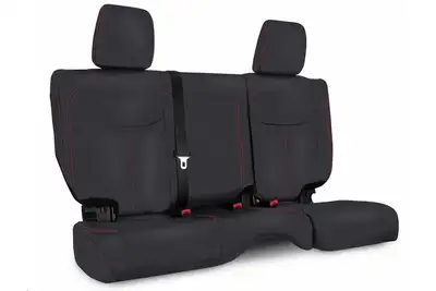 PRP Rear Seat Cover for 13-18 Jeep Wrangler JK 2 Door Black with Red Stitching PRP Seats
