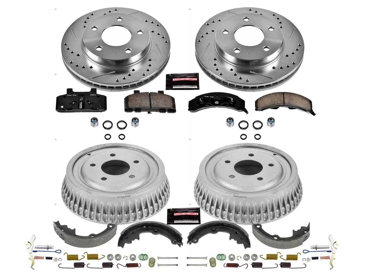 Z23 Evolution Sport Upgrade Kit: Drilled/Slotted Rotors; Carbon-Fiber Ceramic Pads W/Hardware; Coated Drums; Shoes W/Hold Down And Adjuster Kit product image