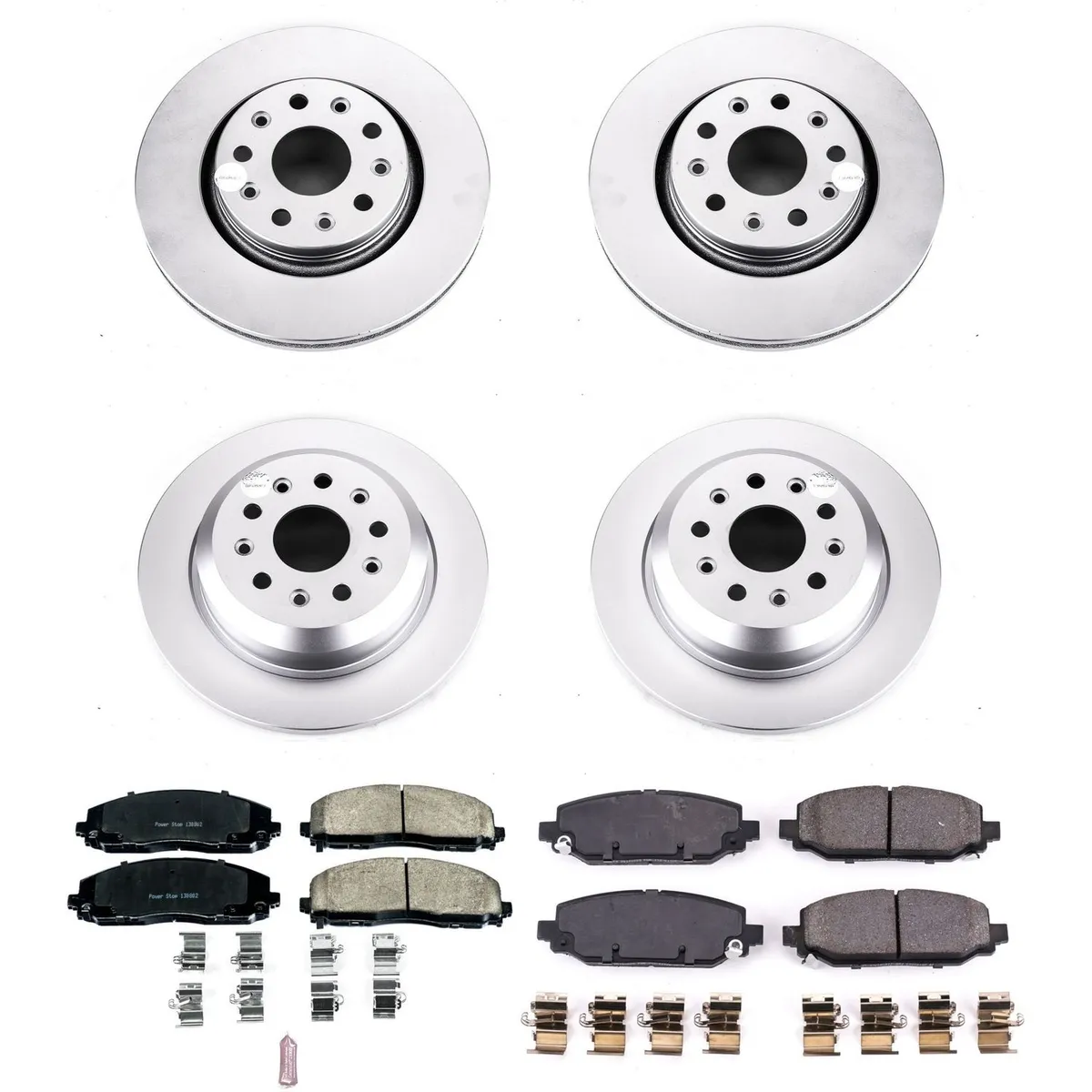 Z17 Geomet Coated Rotor Kit: Genuine Geomet Fully Coated Rotors; Ceramic Pads W/Hardware product image