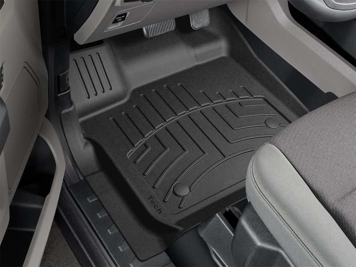 WeatherTech 2015 - 2020 Ford F-150 Black Front FloorLiner HP for Vinyl Floor 446971VIM product image