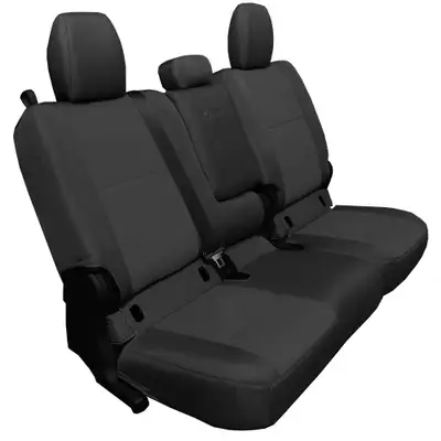 Bartact Rear Bench Tactical Seat Covers for Jeep® Gladiator 2019+ All Models - WITH Fold Down Armrest ONLY! | Bartact® - black / black / Same as insert Color