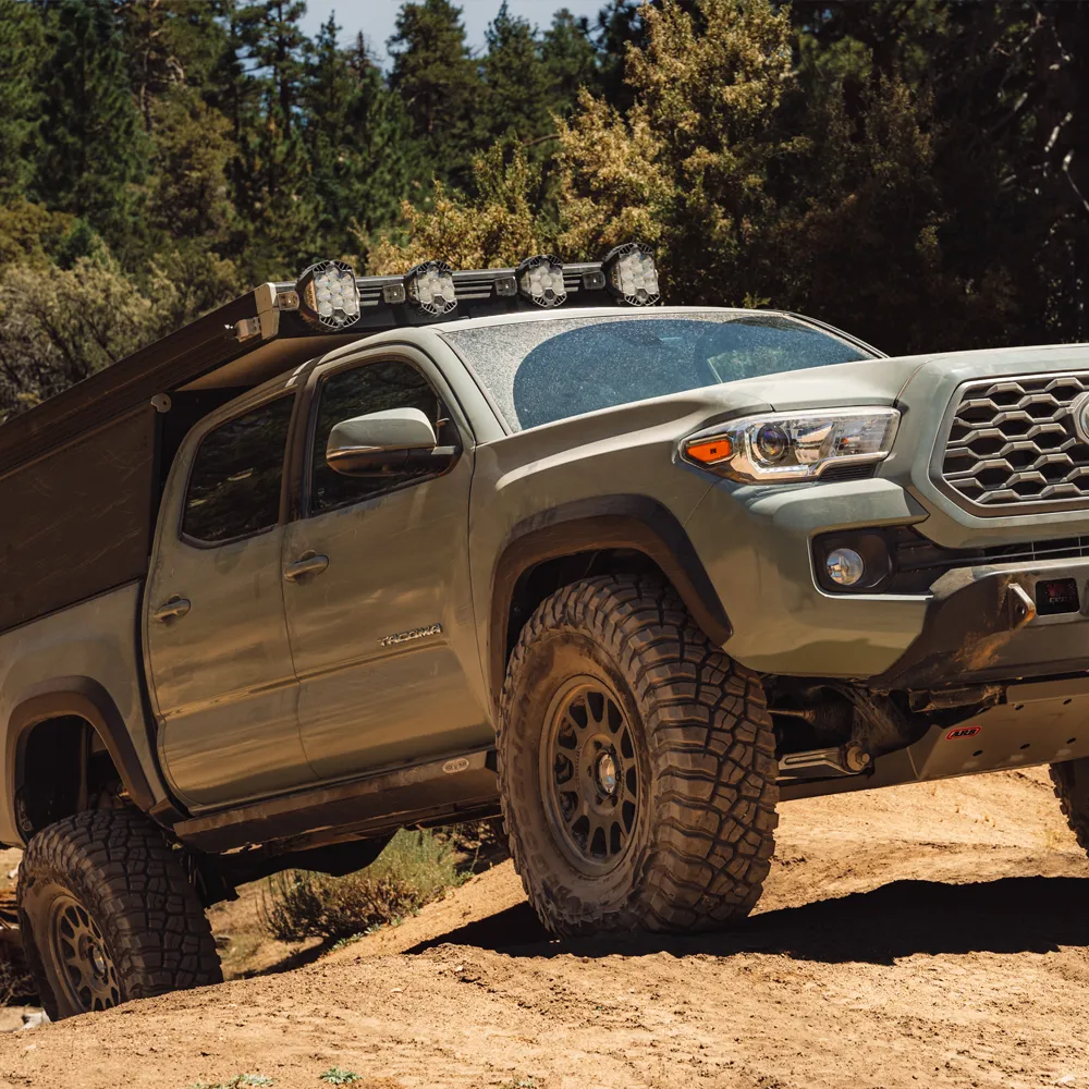 Tacoma Rock Sliders For 05-23 Toyota Tacoma Standard Bed Black Powdercoat Steel Rock Slide Engineering product image