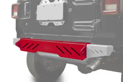 Steinjager Bumpers 2018 to Present Rear Cap Style Red Baron