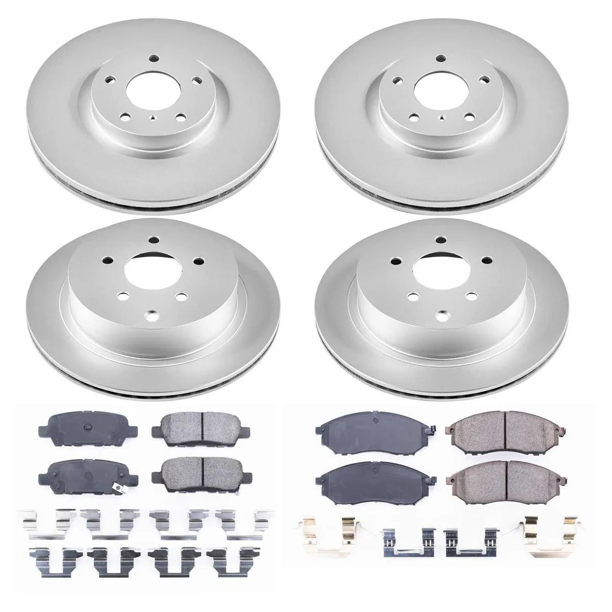 Z17 Geomet Coated Rotor Kit: Genuine Geomet Fully Coated Rotors; Ceramic Pads W/Hardware product image