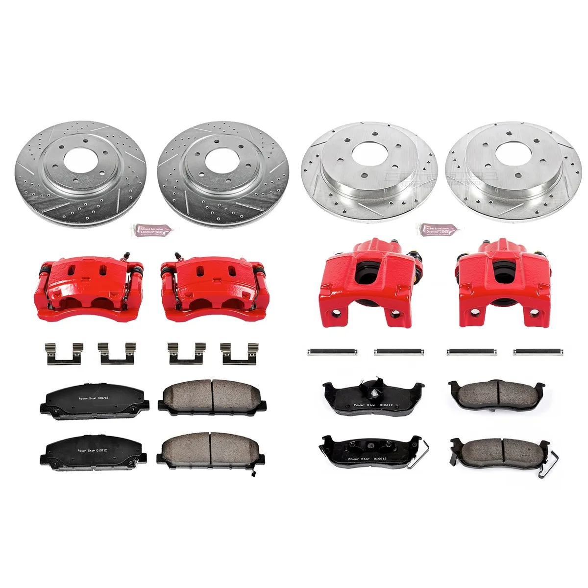 Z23 Evolution Sport Upgrade Kit: Drilled/Slotted Rotors; Carbon-Fiber Ceramic Pads; Powder Coated Calipers product image