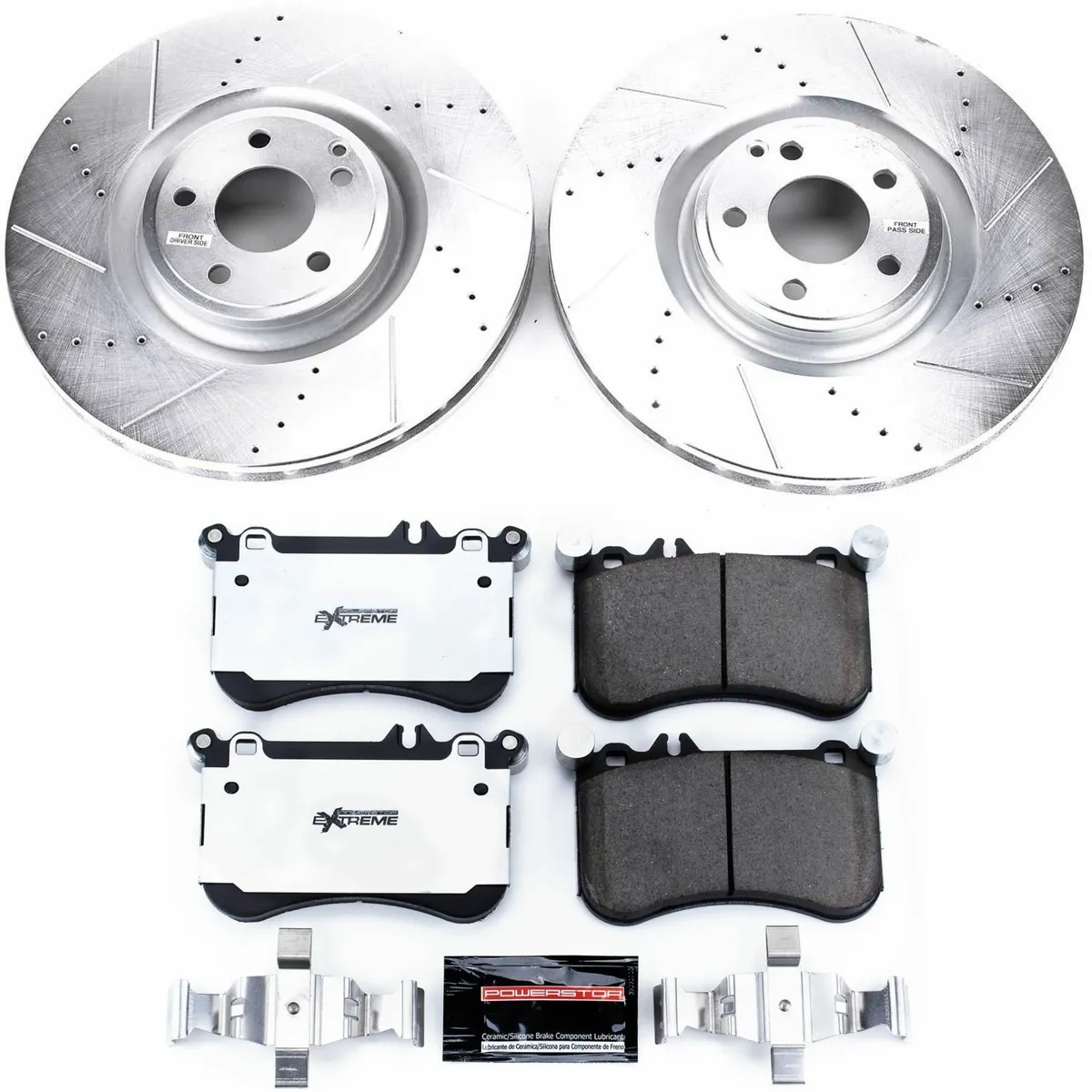 Z26 Street Warrior Upgrade Kit: Drilled/Slotted Rotors; Carbon-Fiber Ceramic Pads W/Hardware; Pad Sensors product image
