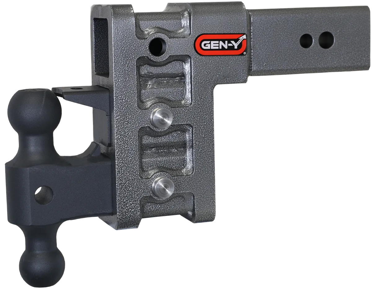 GEN-Y Hitch Mega-Duty 6in Drop Hitch w/ Dual-Ball Mount and Pintle Lock product image