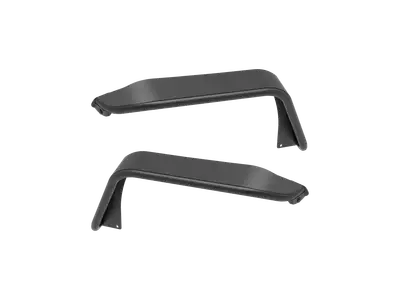 Winjet ATTJL01H106-BX-F Attica 4x4 Front Fender Flares -High Position - Black - Powder Coated - Steel - JL/JT