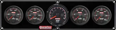 Quickcar Racing Products Redline 4-1 Gauge Panel OP/WT/FP/WP w/Recall Tac