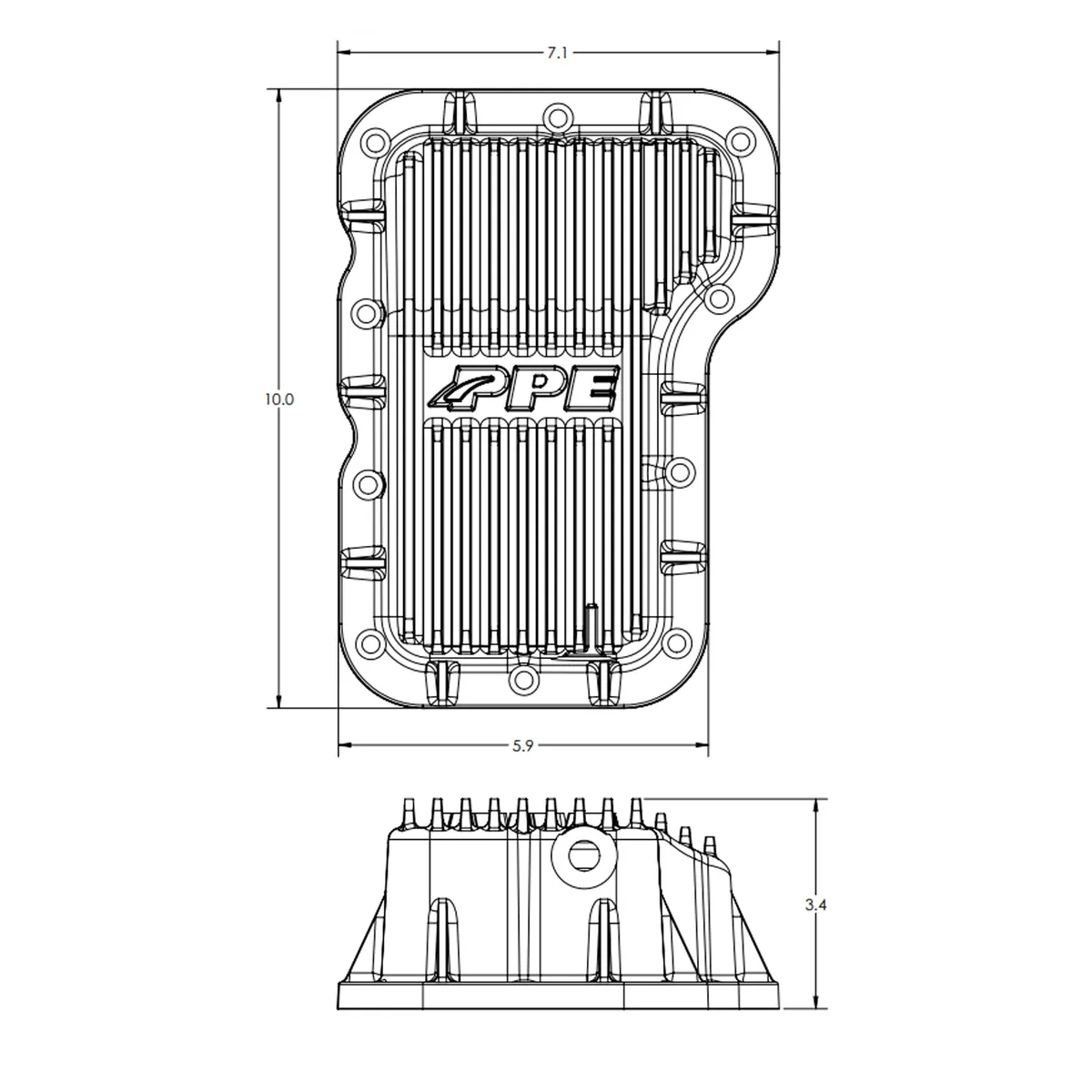 18c Wrangler JL 2.0l Engine Oil Pan Brushed product image