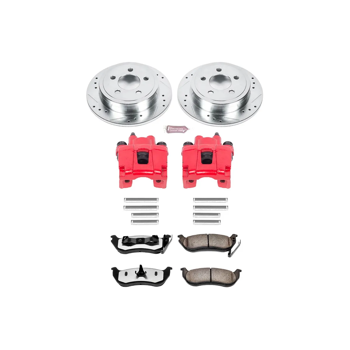 Z36 Truck/Tow Upgrade Kit: Drilled/Slotted Rotors; Carbon-Fiber Ceramic Pads; Powder Coated Calipers product image