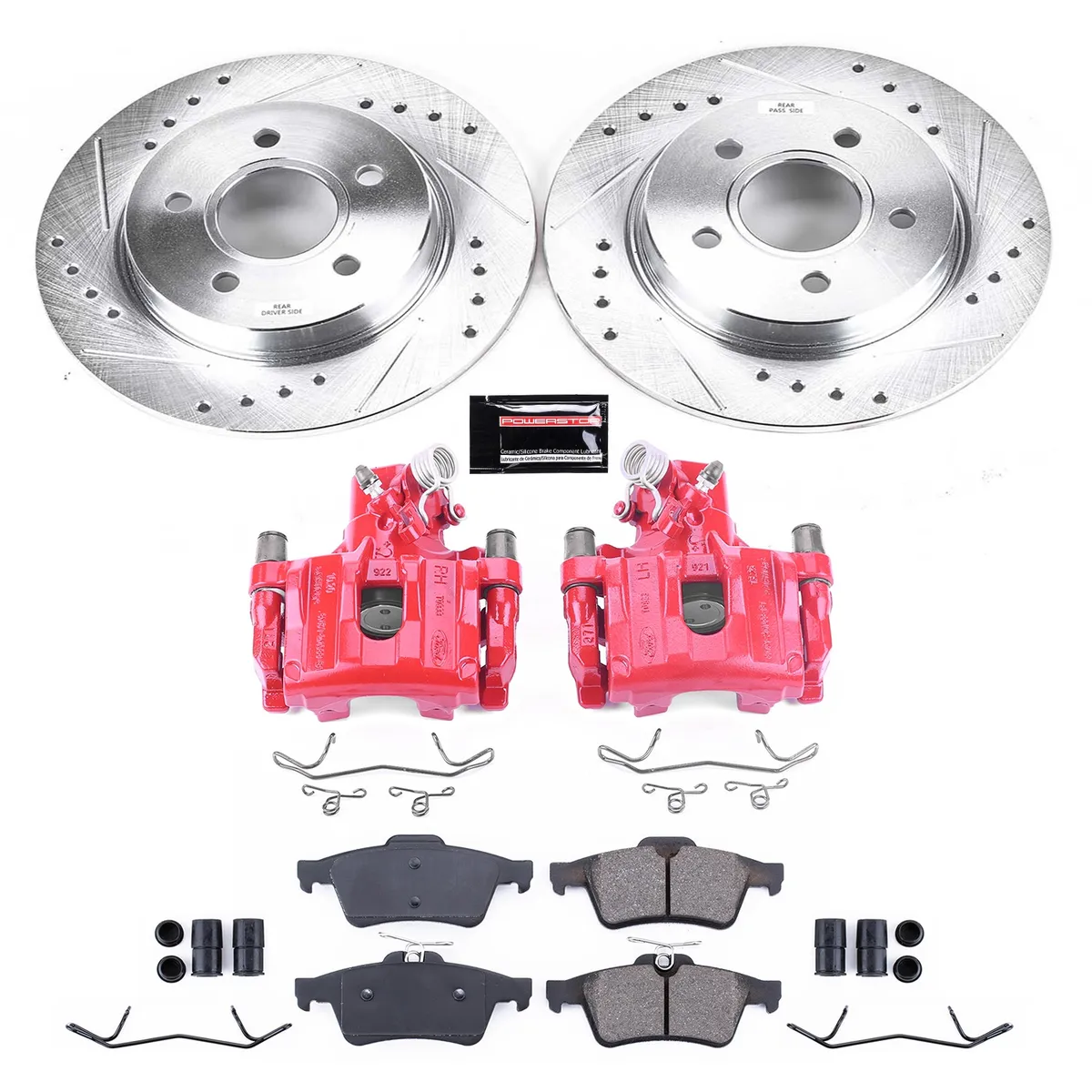 Z23 Evolution Sport Upgrade Kit: Drilled/Slotted Rotors; Carbon-Fiber Ceramic Pads; Powder Coated Calipers product image