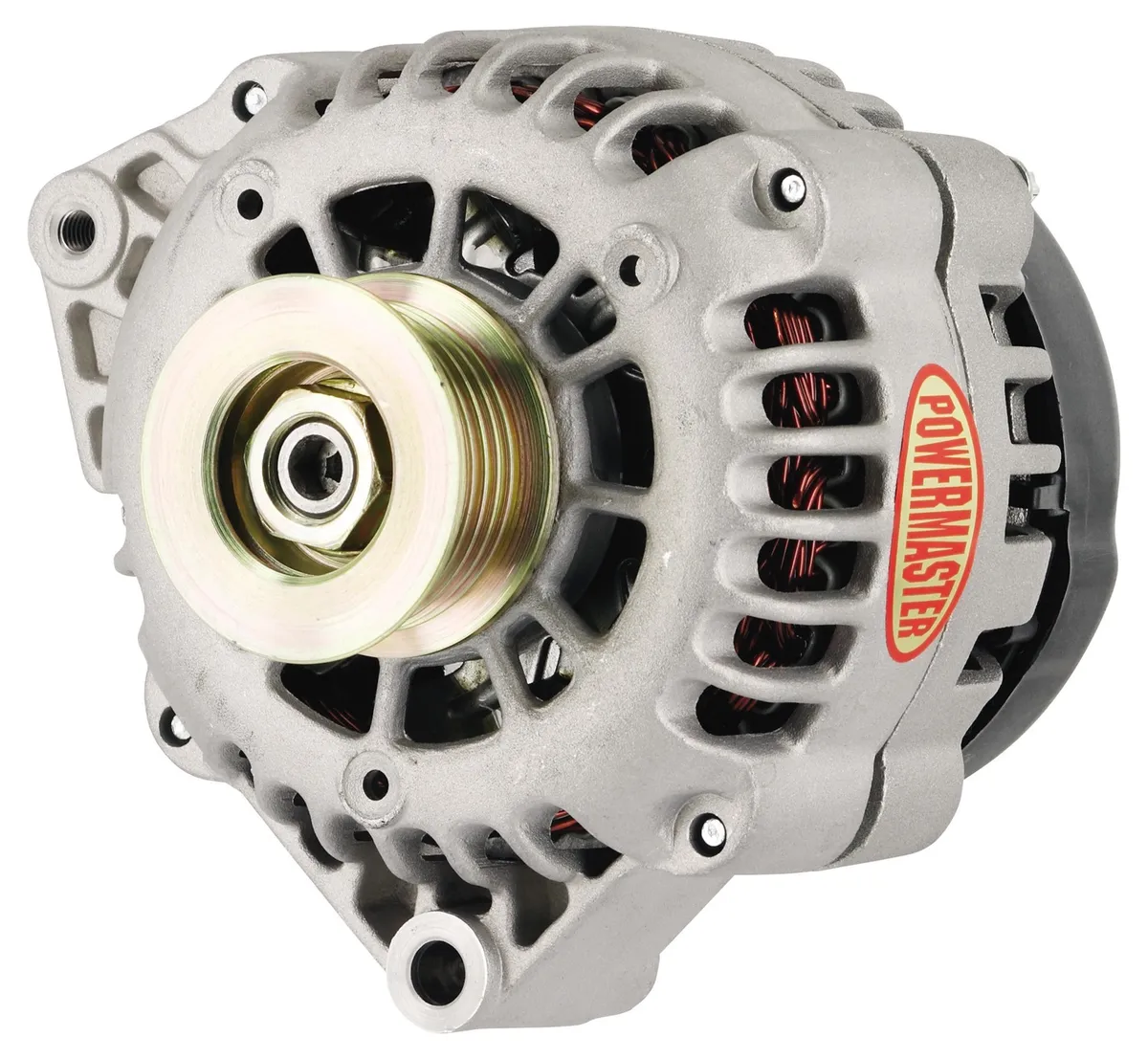 Alternator; CS130D; Offset Left; 120 Amp.; 95 Idle; 6 Groove Pulley; Natural; product image
