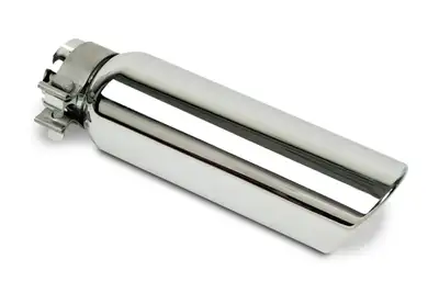 Go Rhino 3in od x 6in For 2 1/4in Inlet Chromed Stainless Steel Clamp Style Exhaust Tip