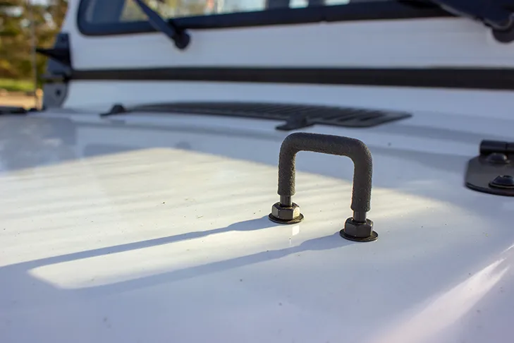Jeep YJ Windshield Tie Down Kit 87-95 Wrangler TJ Powdercoat Black Kentrol product image