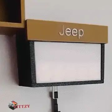 No Brand Jeep Grille Garage Door Key Holder - Customizable Wall Mount Organizer