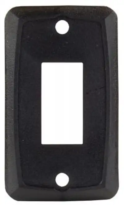 JR Products Single Face Plate Black