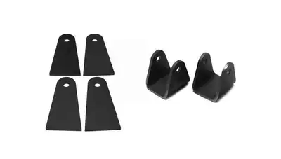 Steinjager Steinjäger Tabs and Clevises, Weld On 4 Link Tab and Clevis Kits 0.625 Bore Straight Mount 2.50 Inch Clevis Jaw 4.00 Inch Straight Tab Length 2 Clevises, 4 Straight Tabs