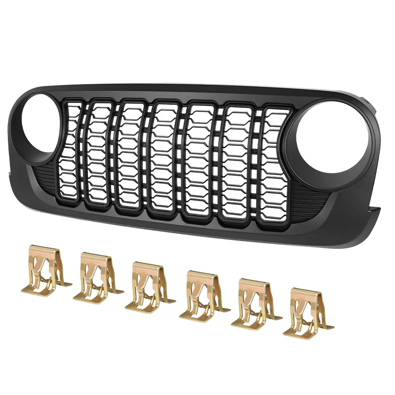 Front Mesh Grille with 2024 Wrangler JL Style for Jeep Wrangler JK product image