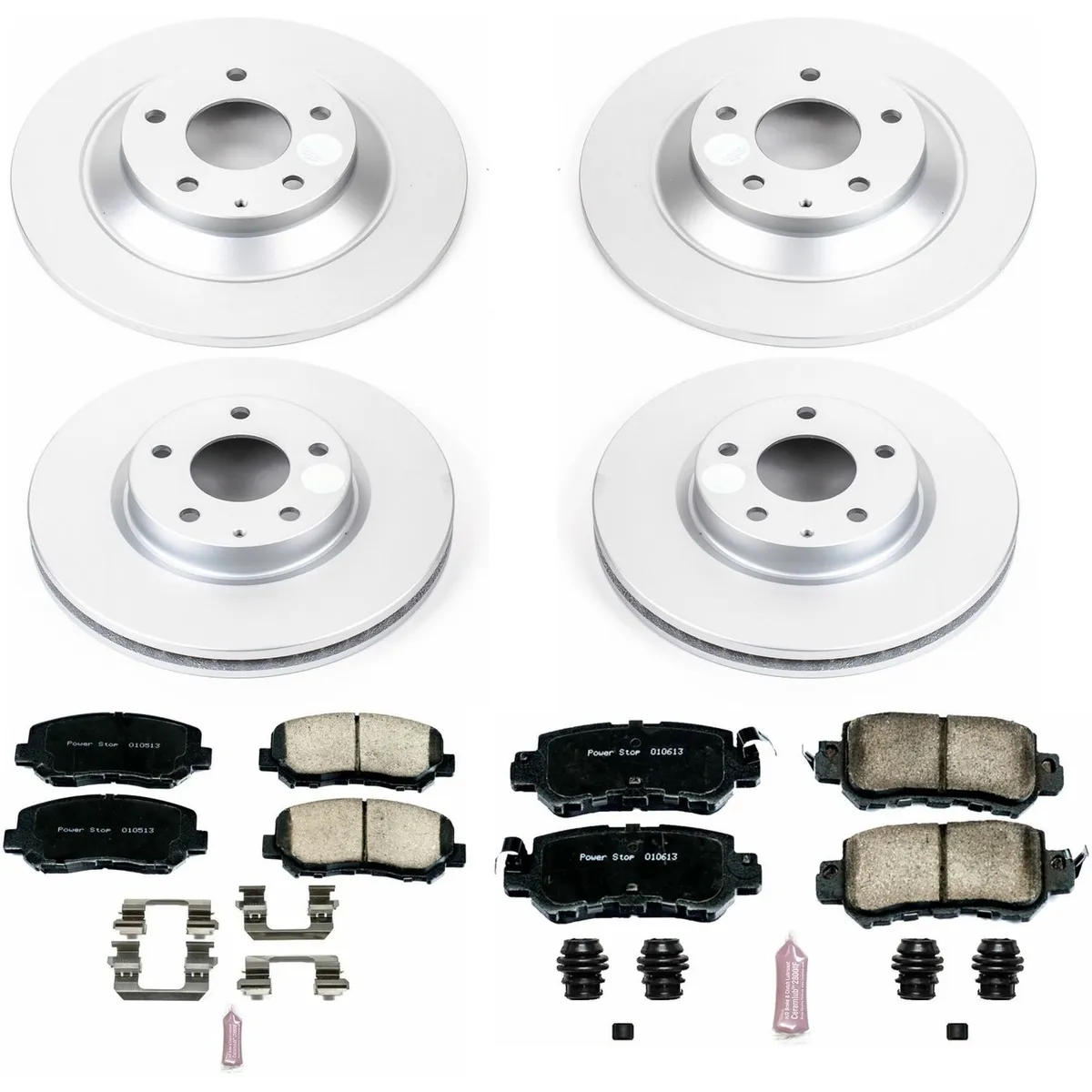 Z17 Geomet Coated Rotor Kit: Genuine Geomet Fully Coated Rotors; Ceramic Pads W/Hardware product image