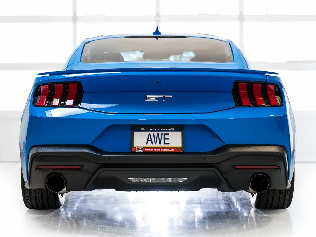AWE Touring Edition Exhaust for S650 Ford Mustang GT Fastback - Dual Diamond Black Tips product image