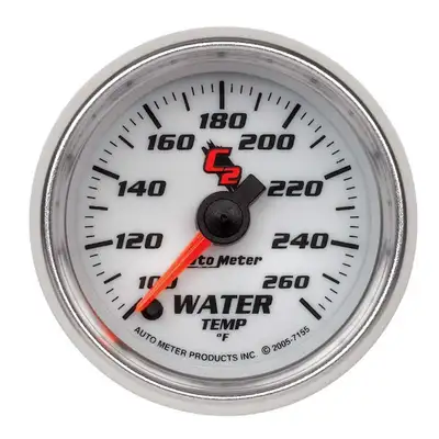 AutoMeter Gauge, Water Temp, 2 1/16", 100-260?F, Digital Stepper Motor, C2