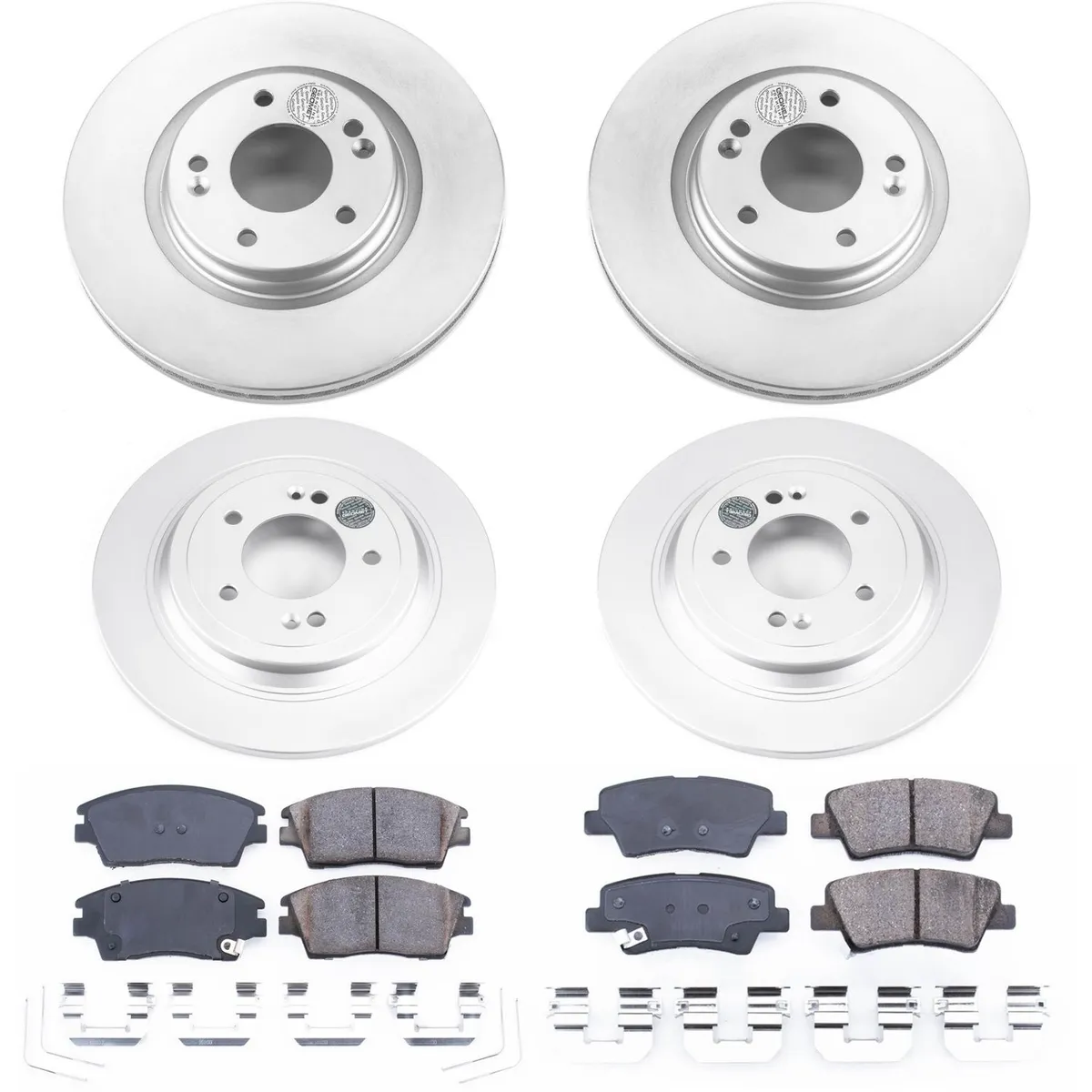 Z17 Geomet Coated Rotor Kit: Genuine Geomet Fully Coated Rotors; Ceramic Pads W/Hardware product image