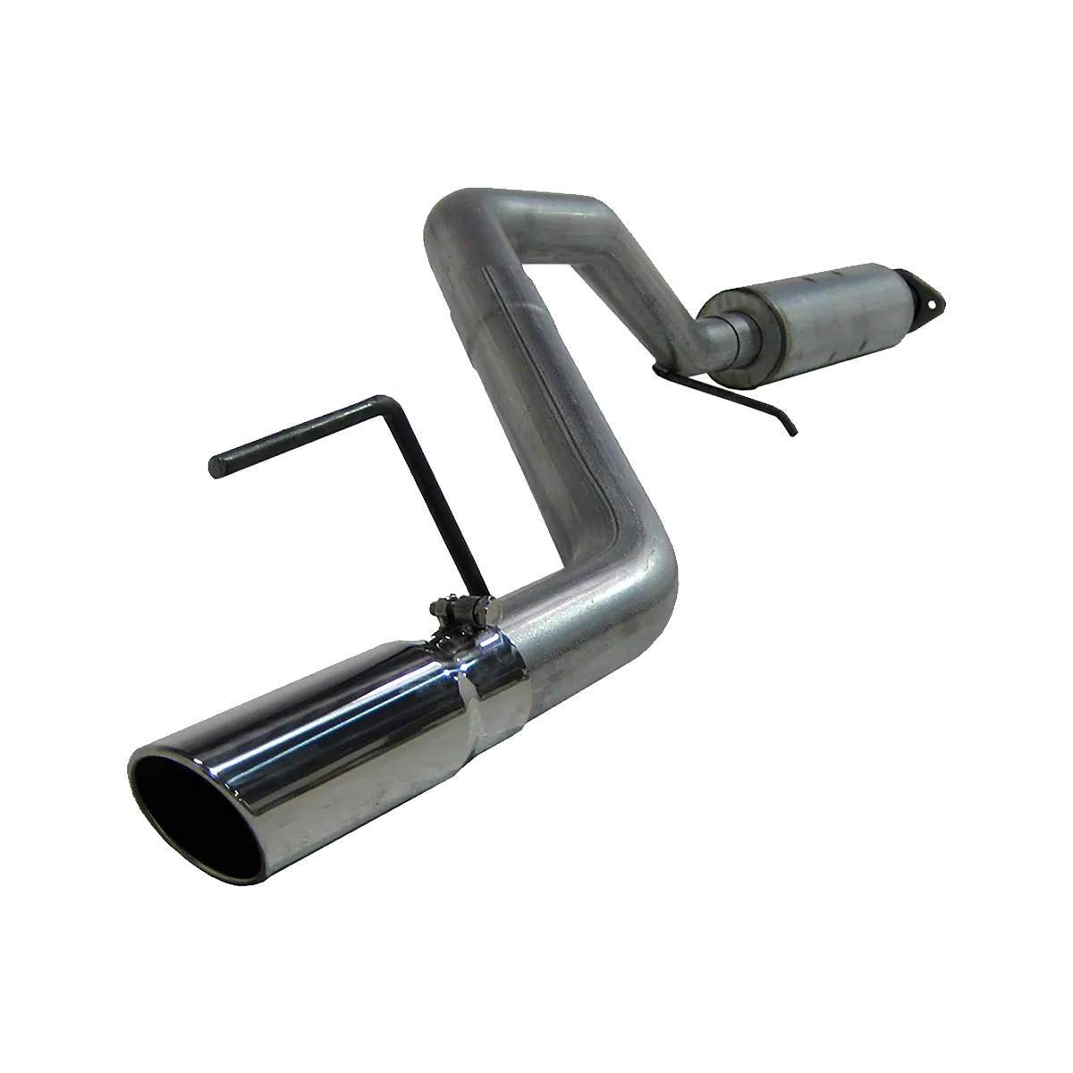 Armor Lite Cat Back Exhaust System; 3 in.; Incl. Ext. Pipe w/Flange/Muffler/Over Axle Pipe/Tailpipe/Hardware/4 in. OD Tip; Single Side Exit; Aluminized; product image