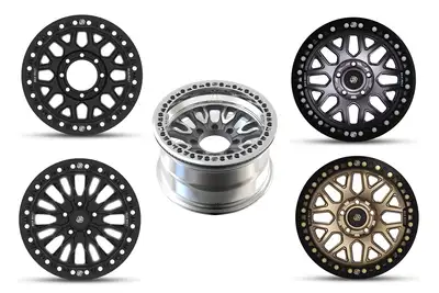 Baja Built Race Wheels Baja Built Outlaw or Renegade Cast Beadlock Wheel Package- Qty 5 - JT/JL/JK