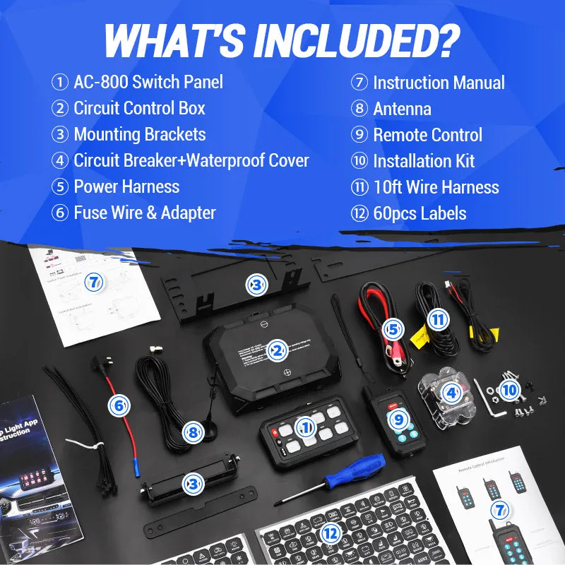 4 Control Modes Universal 8 Gang RGB Switch Panel for Off-Road & Jeep product image