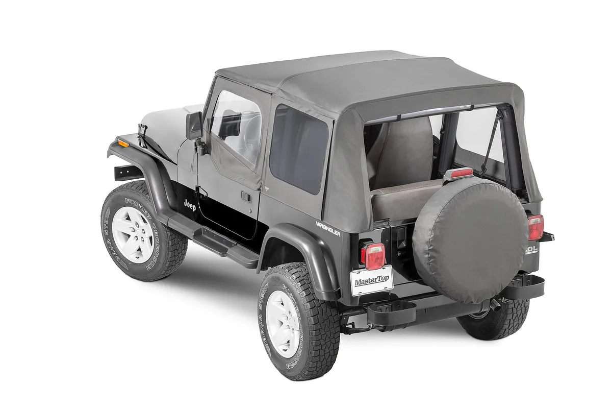 Jeep YJ Replacement Top With Door Skins Tinted Glass For 88-95 Jeep Wrangler YJ Black Diamond MasterTop product image