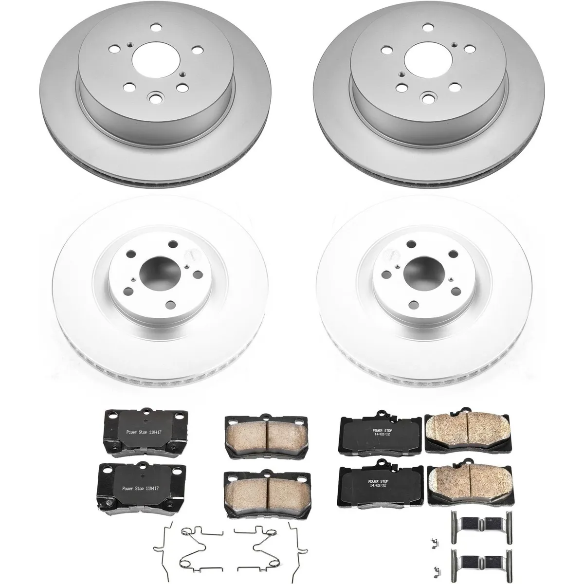 Z17 Geomet Coated Rotor Kit: Genuine Geomet Fully Coated Rotors; Ceramic Pads W/Hardware product image