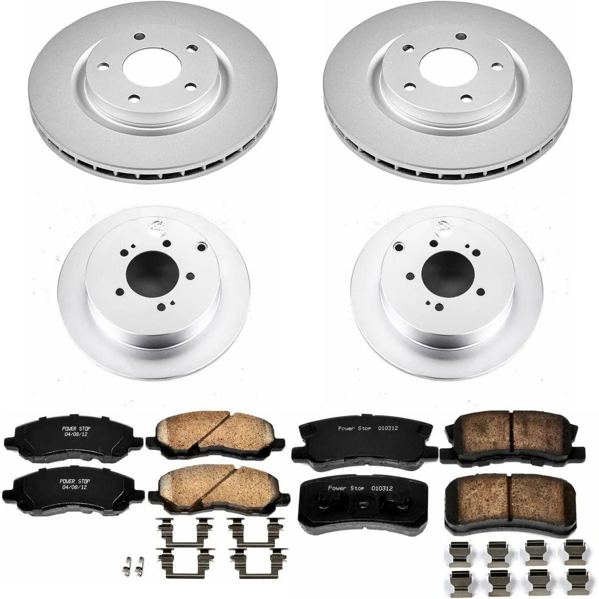 Z17 Geomet Coated Rotor Kit: Genuine Geomet Fully Coated Rotors; Ceramic Pads W/Hardware product image