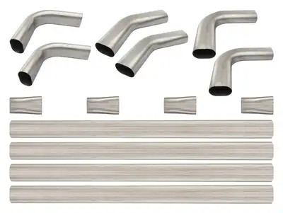 Pypes Performance exhaust 3 Inch Oval Exhaust Builders Kit 304 Stainless Steel Low-Profile Ground Clearance Pypes Performance Exhaust