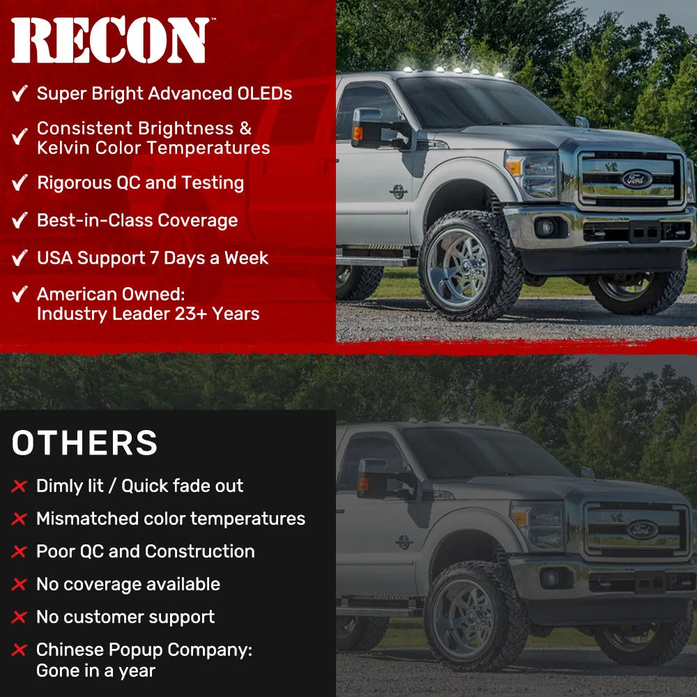 Ford 99-16 Super Duty 5-Piece Ultra Bright RGB Multi-Colored LED Cab Roof Lights Bluetooth App - Multiple Lens product image