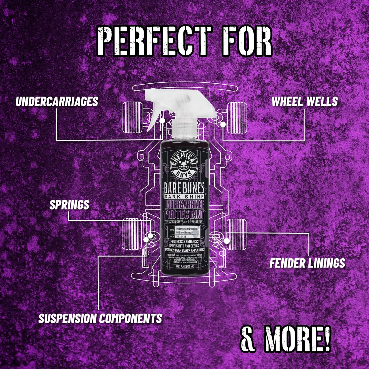 Bare Bones Undercarriage Spraydark Shine Trim/Fender/Wheel Wells And Tire Shine Spray (1 Gal ) product image