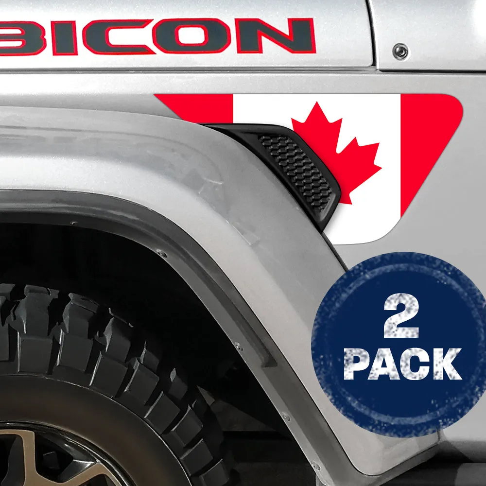 Canadian Flag 2pc Vinyl Fender Decal product image