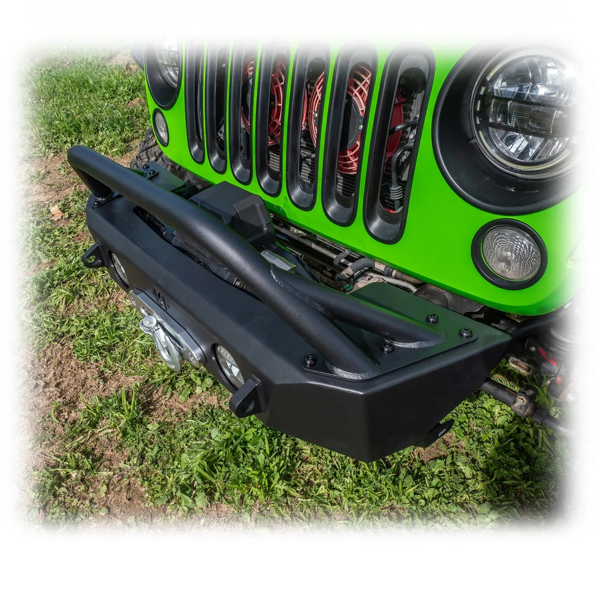 Jeep JK/JL/JT Front Bumper with Skid Plate & Recessed Winch Mount | 2007–2025 product image