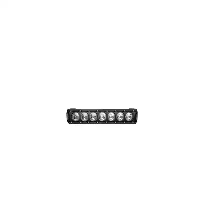 RIGID Industries The Revolve Light Bar is built with a high-grade aluminum alloy; an impact resistant nylon bezel; and is coated with a durable textured powder-coat finish. It features Broad-Spot optics and back-lit trim rings available in amber or white.