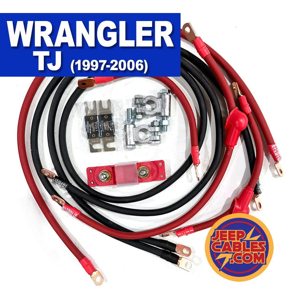 1997-1999 Jeep Wrangler TJ / LJ Battery Cable Kit 4.0 Liter 2 Gauge Battery Cable Big7Kits product image